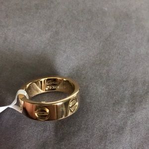 Gold love ring